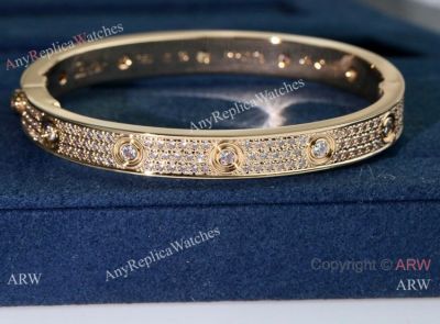 Full Diamond Cartier Love Bracelet Rose Gold NO Screwdriver